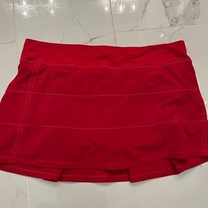 Lululemon Pace Rival Skirt Red Size 16 Long